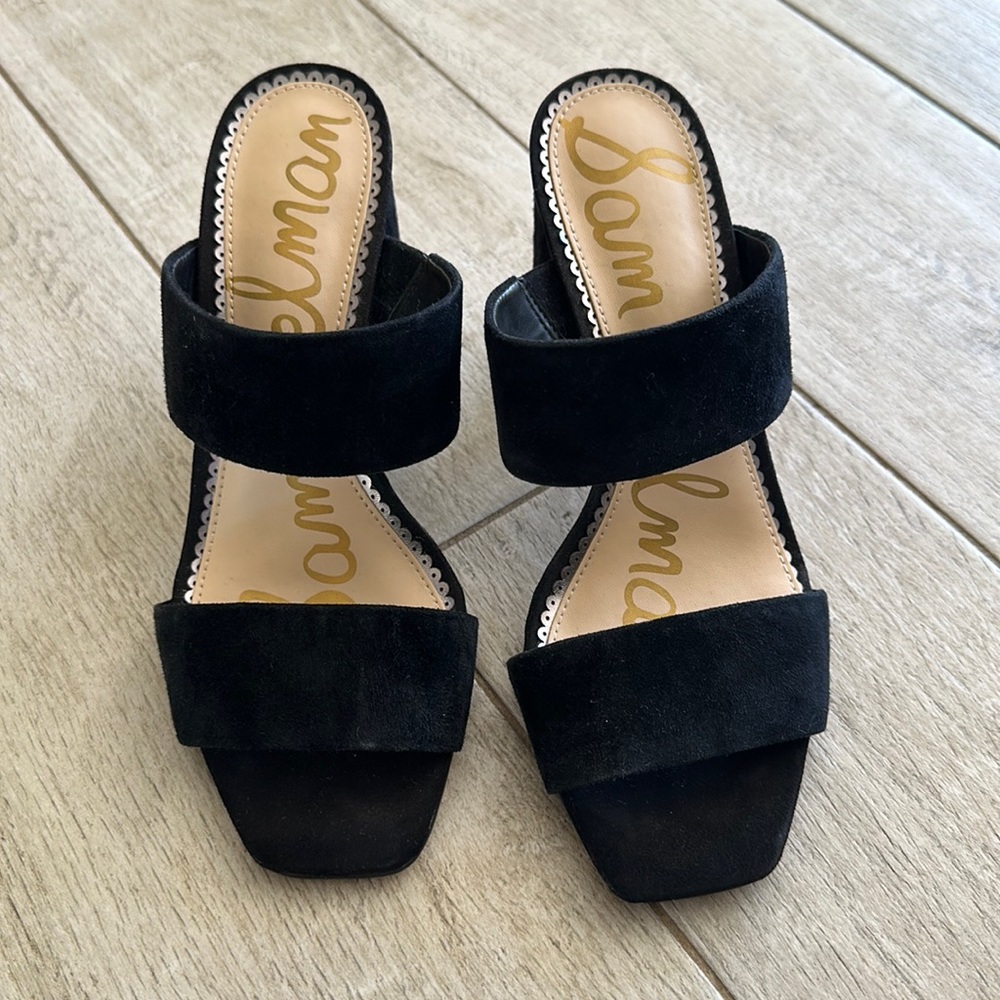Sam Edelman Delaney Block Heel Mule | Color: Black | Size: 7 |